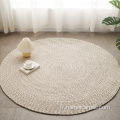 tapis de tapis rond en plein air blanc